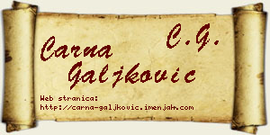 Čarna Galjković vizit kartica